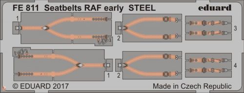 Eduard Accessories 1:48 Seatbelts RAF early STEEL