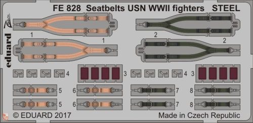 Eduard Accessories 1:48 Seatbelts USN WWII fighters STEEL f.Reve