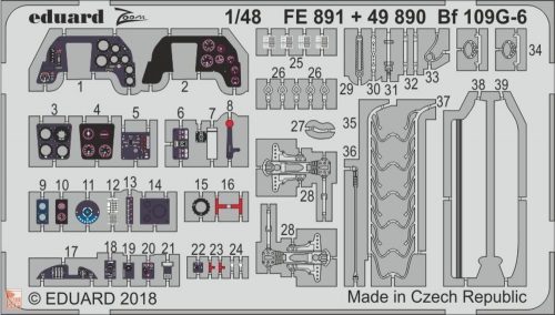 Eduard Accessories 1:48 Bf 109G-6 for Tamiya