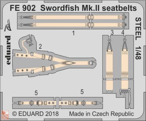 Eduard Accessories 1:48 Swordfish Mk.II seatbelts STEEL f.Tamiya