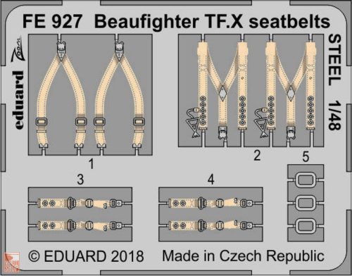 Eduard Accessories 1:48 Beaufighter TF.X seatbelts STEEL f.Revell