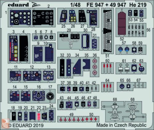 Eduard Accessories 1:48 He 219 for Tamiya