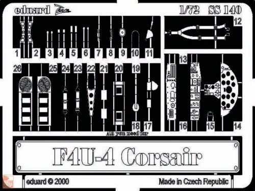 Eduard Accessories 1:72 F4U-4 Corsair