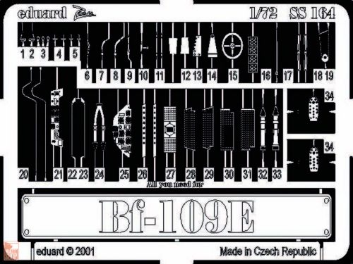 Eduard Accessories 1:72 Bf-109E