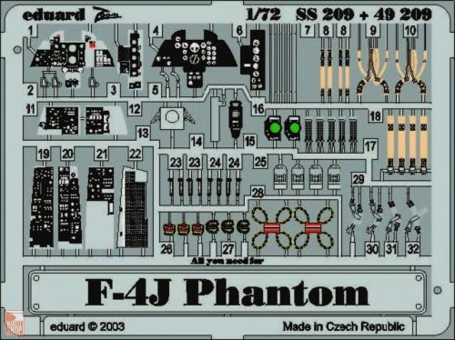 Eduard Accessories 1:72 F-4J Phantom II