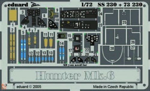 Eduard Accessories 1:72 Hunter Mk.6 für Revell Bausatz