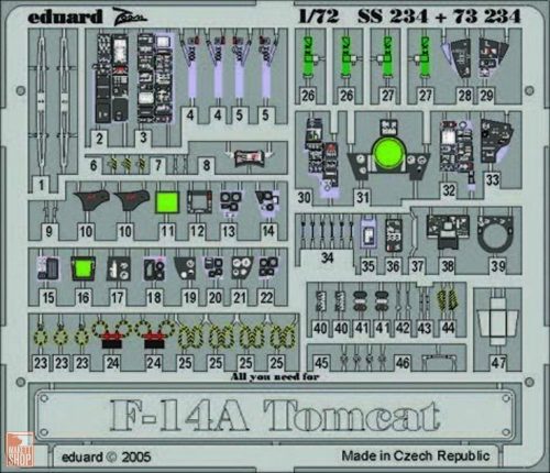 Eduard Accessories 1:72 F-14A Tomcat