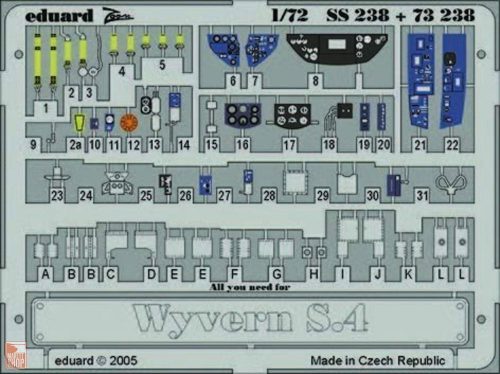 Eduard Accessories 1:72 Wyvern S.4 SS238