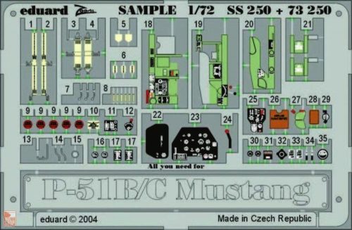 Eduard Accessories 1:72 P-51B/C Mustang