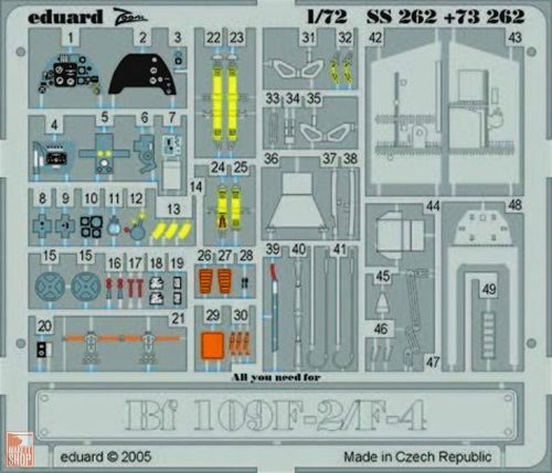 Eduard Accessories 1:72 Bf 109F-2/F-4