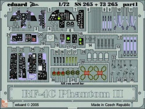 Eduard Accessories 1:72 RF-4C Phantom II SS265