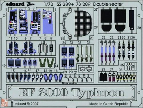 Eduard Accessories 1:72 EF 2000 Typhoon Double seater für Revell-Bausatz