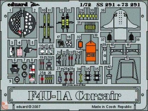 Eduard Accessories 1:72 F4U-1A Corsair Für Tamiya Bausatz