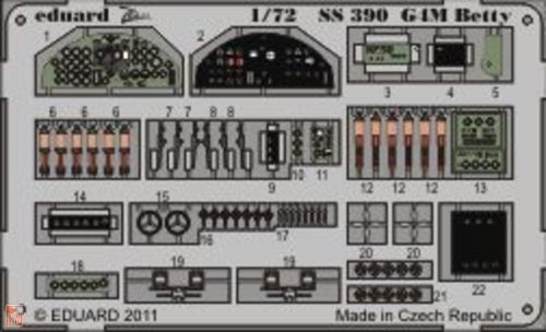 Eduard Accessories 1:72 G4M Betty for Hasegawa