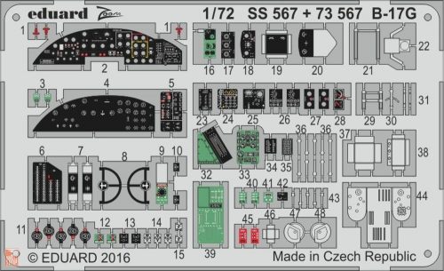 Eduard Accessories 1:72 B-17G for Airfix