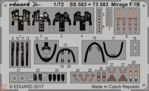 Eduard Accessories 1:72 Mirage F.1B for Special Hobby