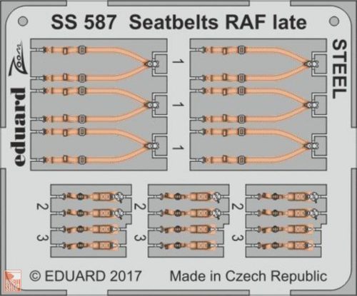 Eduard Accessories 1:72 Seatbelts RAF late STEEL