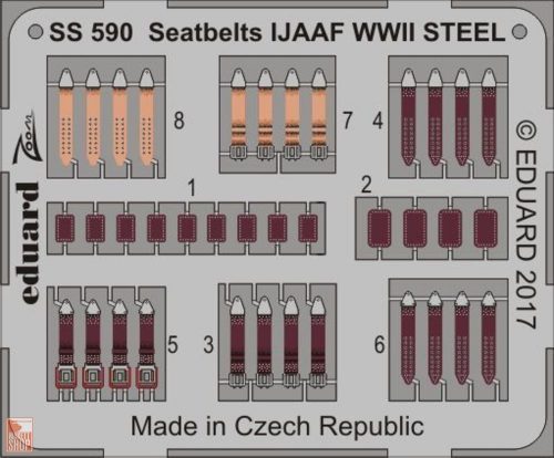 Eduard Accessories 1:72 Seatbelts IJAAF WWII STEEL for Eduard