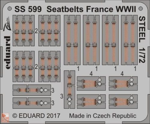 Eduard Accessories 1:72 Seatbelts France WWII STEEL