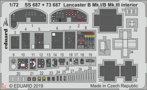 Eduard Accessories 1:72 Lancaster B Mk.I/B Mk.III interior for Airfix