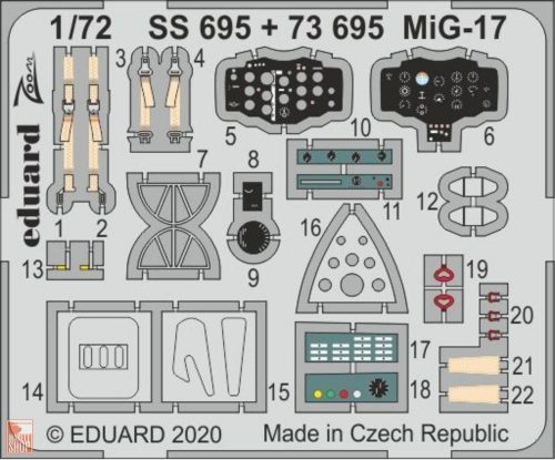 Eduard Accessories 1:72 MiG-17 for Airfix