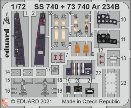 Eduard Accessories 1:72 Ar 234B 1/72 for DRAGON