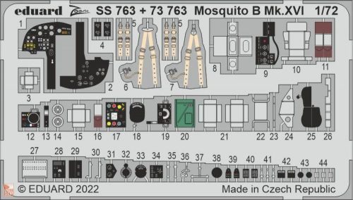 Eduard Accessories 1:72 Mosquito B Mk.XVI for AIRFIX