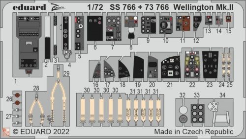 Eduard Accessories 1:72 Wellington Mk.II for AIRFIX