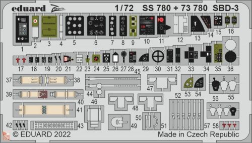 Eduard Accessories 1:72 SBD-3 for FLYHAWK