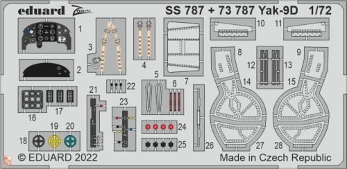 Eduard Accessories 1:72 Yak-9D for ZVEZDA