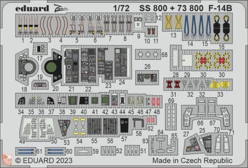 Eduard Accessories 1:72 F-14B 1/72 ACADEMY