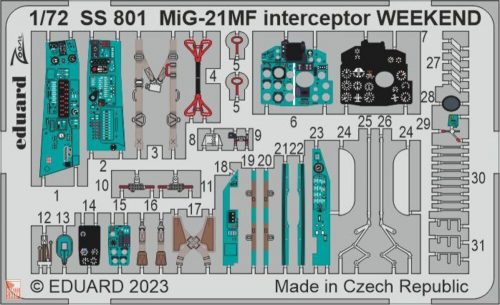 Eduard Accessories 1:72 MiG-21MF interceptor WEEKEND 1/72 EDUARD