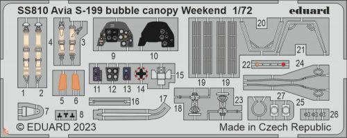 Eduard Accessories 1:72 S-199 bubble canopy Weekend 1/72 EDUARD