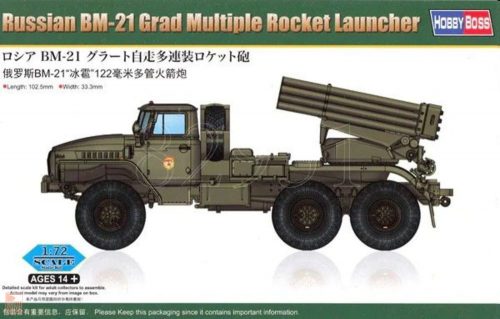 Hobby Boss 1:72 Russian BM-21 Grad Multiple Rocket Launcher