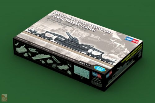 Hobby Boss 1:72 German KARL-Geraet 040/041 on Railway Transport Carrier