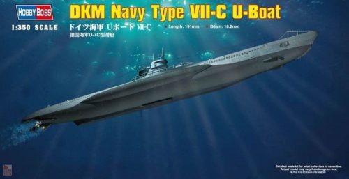 Hobby Boss 1:350 German Navy Type VII-C U-Boat