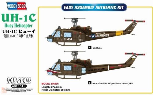 Hobby Boss 1:48 UH-1C Huey Helicopter