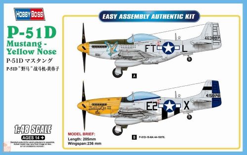 Hobby Boss 1:48 P-51D Mustang-Yellow Nose