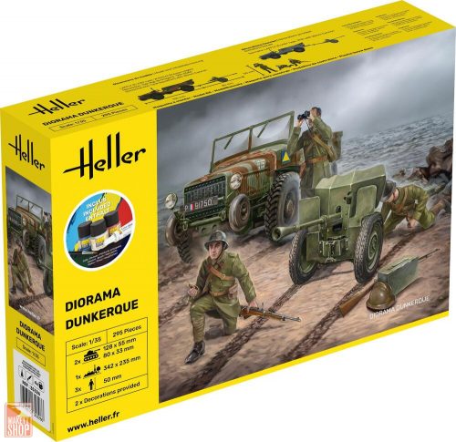 Heller 1:35 STARTER KIT DIORAMA DUNKERQUE