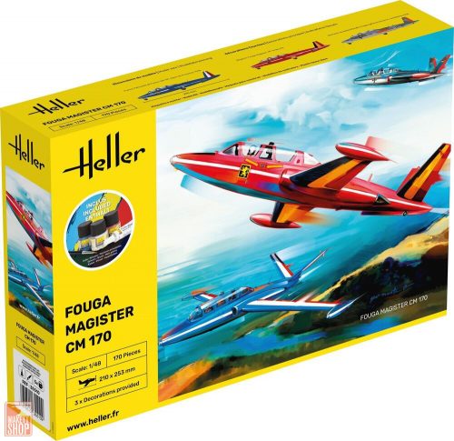 Heller 1:48 STARTER KIT Fouga Magister CM 170