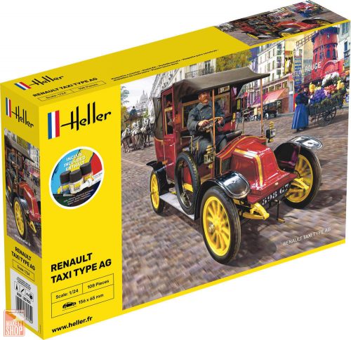 Heller 1:24 STARTER KIT Renault Taxi Type AG