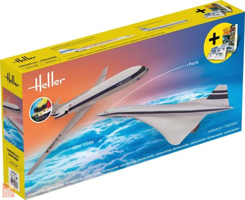 Heller 1:100 STARTER KIT Caravelle + Concorde