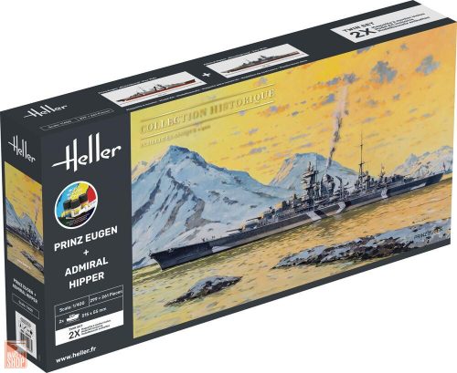 Heller 1:400 STARTER KIT Prinz Eugen + Admiral Hipper TWINSET