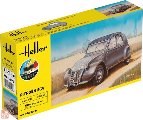 Heller 1:43 STARTER KIT Citroen 2 CV