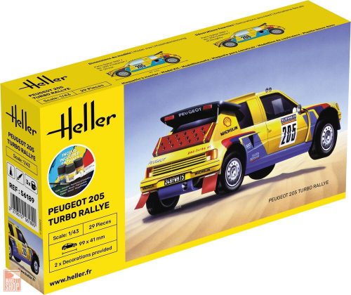 Heller 1:43 STARTER KIT Peugeot 205 Turbo Rallye