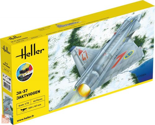 Heller 1:72 STARTER KIT Ja-37 Jaktviggen