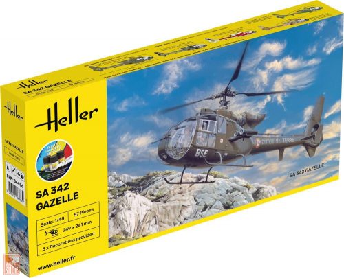 Heller 1:48 STARTER KIT SA 342 Gazelle