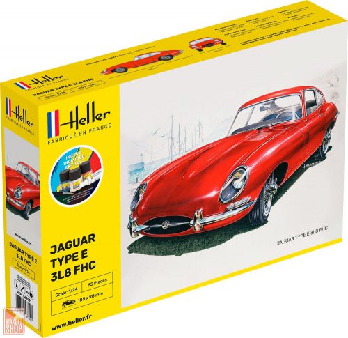 Heller 1:24 STARTER KIT Jaguar Type E 3L8 FHC