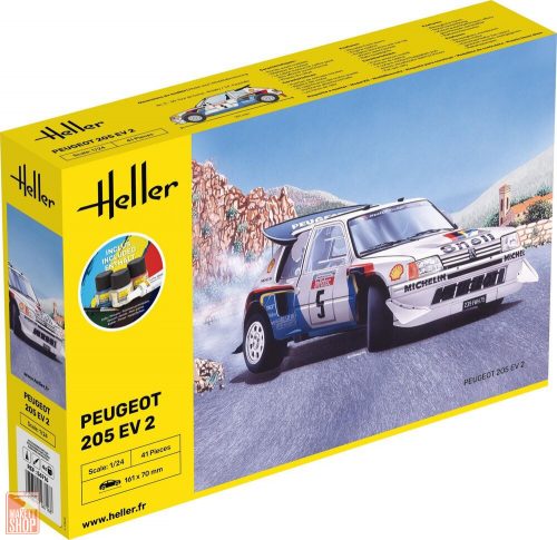 Heller 1:24 STARTER KIT Peugeot 205 EV 2