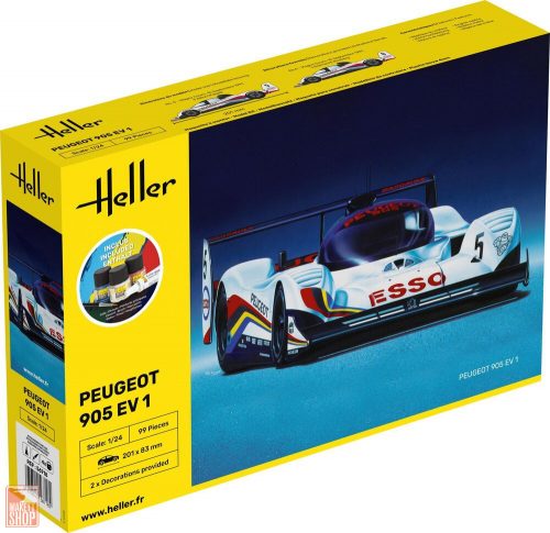 Heller 1:24 STARTER KIT Peugeot 905 EV 1